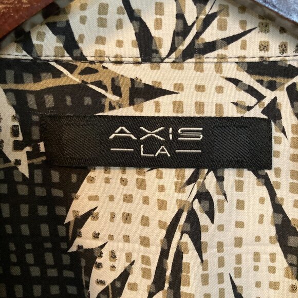 Axis LA Hawaiian 100% Silk Short Sleeve Button Down Shirt Size Medium - Picture 3 of 7